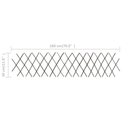 vidaXL Garduri cu zăbrele, 5 buc.,180 x 30 cm, salcie