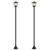 vidaXL Set de St&acirc;lpi de Lumină 2 buc. Negru 16 x 16 x 156 cm