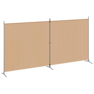 vidaXL Paravan cu 2 Panouri Bej 348 x 180 cm Țesătură