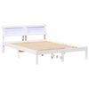 vidaXL Cadru de pat cu headboard Alb 120 x 200 cm Lemn de pin masiv