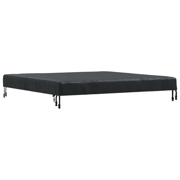 vidaXL Copertă pentru masă Simplu Negru 142 x 142 x 15 cm țesătură