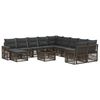 vidaXL Set de canapele pentru grădină 12 pcs Gri și gri &icirc;nchis