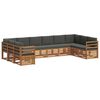 vidaXL Set de canapele de exterior 10 buc. Natural și Antracit