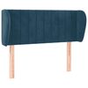 vidaXL Tăblie pat cu aripioare albastru &icirc;nchis 103x23x78/88 cm catifea