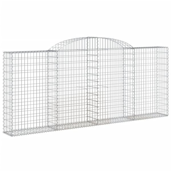 vidaXL Coșuri gabion arcuite 5 buc, 300x30x120/140 cm, fier galvanizat