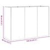 vidaXL Jardinier alb 120x40x80 cm Oțel laminat la rece