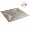 vidaXL Panouri de perete Stea 12 pcs Beton Star 50 x 50 cm Spumă XPS