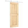 vidaXL Ușă glisantă Natural și Alb 80 x 210 cm Lemn de Pin Solid