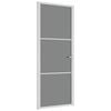 vidaXL Ușă de interior, 83x201,5 cm, alb, sticlă ESG și aluminiu