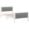 vidaXL Cadru de pat Gri deschis 100 x 200 cm Lemn de pin masiv