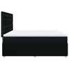 vidaXL Pat box spring cu saltea, negru, 180x200 cm, catifea