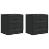 vidaXL Dulap de noapte 2 pcs Negru 43 x 34,5 x 44,5 cm Lemn prelucrat