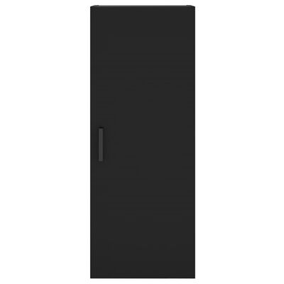vidaXL Dulap înalt, negru, 34,5x34x180 cm, lemn prelucrat