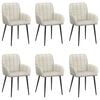 vidaXL Scaune de dining 6 buc. Catifea Crem 57 x 50 x 85 cm