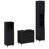 vidaXL Set de mobilier pentru baie 3 pcs Stejar Negru 30 x 30 x 190 cm