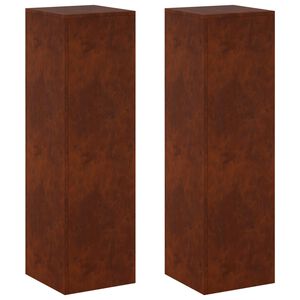 vidaXL Suport pentru plante 2 pcs Ruginit 30 x 30 x 100 cm