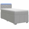 vidaXL Pat boxspring cu saltea Gri deschis 80 x 200 cm Țesătură