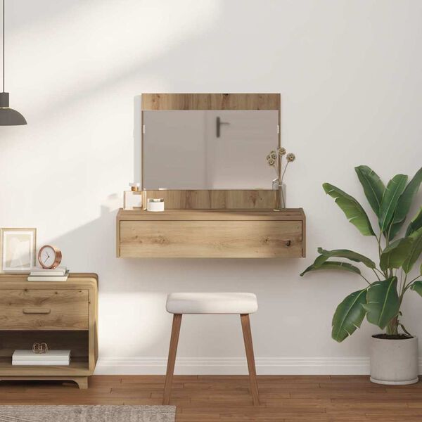 vidaXL Masă de Machiaj cu sertar Maro 83 x 40 x 70 cm Lemn compozit