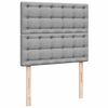 vidaXL Cadru de pat otoman cu saltea țesătură gri deschis 120x190 cm