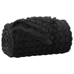 vidaXL Pătura de aruncat Negru 270 x 240 cm 1.7 kg Molton