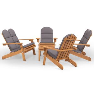 vidaXL Set mobilier de grădină Adirondack, 5 piese, lemn masiv acacia