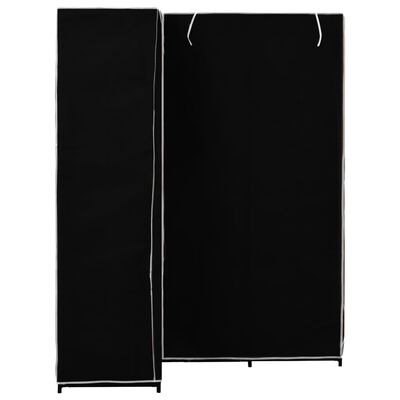 vidaXL Șifonier de colț, negru, 130 x 87 x 169 cm