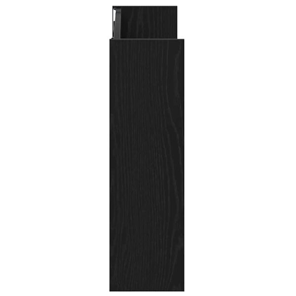 vidaXL Dulap pentru pantofi cu raft 2 pcs Stejar Negru 85 x 18 x 90 cm