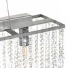 vidaXL Lustră cu mărgele de cristal, argintiu, 104 cm, E14