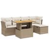 vidaXL Set canapele de grădină cu perne, 6 piese, bej, poliratan