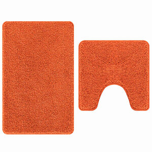 vidaXL Set de mochete anti-derapante pentru baie 2 buc. Portocaliu PP