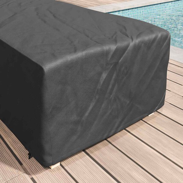 vidaXL Husă pentru Leagăne Simplu Negru 74 x 210 x 40 cm țesătură