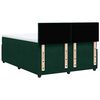 vidaXL Pat box spring cu saltea, verde &icirc;nchis, 140x200 cm, catifea