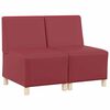 vidaXL Unitate Sofa Modulară Fără Brațe 2 buc. Roșu Vin