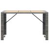 vidaXL Set mobilier bar de exterior cu perne, 7 piese, gri, poliratan