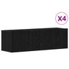 vidaXL Set comodă TV 4 pcs Stejar Negru 100 x 30 x 30 cm Lemn compozit