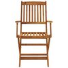 vidaXL Set mobilier de exterior pliabil, 5 piese, lemn masiv de acacia