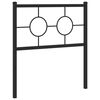 vidaXL Tăblie de pat de schimb metalică, negru, 75 cm