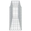 vidaXL Coșuri gabion arcuite 20 buc, 200x30x60/80 cm, fier galvanizat