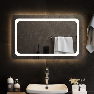 vidaXL Oglindă de baie cu LED, 80x50 cm