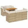 vidaXL Set canapele de grădină cu perne, 6 piese, bej, poliratan