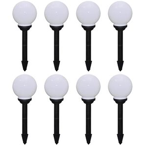 vidaXL Lămpi de exterior pentru alee LED 8 buc. 15 cm, cu țăruș de sol