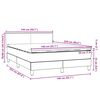 vidaXL Pat box spring cu saltea, gri deschis, 140x220 cm, catifea