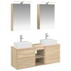vidaXL Set de mobilier pentru baie 5 pcs Stejar Sonoma
