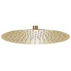 vidaXL Cap de duș tip ploaie rotund, auriu, 30 cm, oțel inoxidabil