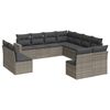 vidaXL Set canapele de grădină cu perne, 11 piese, gri, poliratan