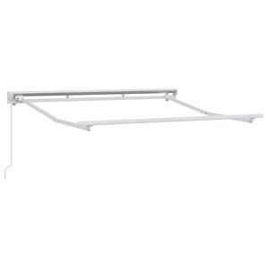 vidaXL Cadru de copertină Manual Ajustabil Alb 2,5 x 2 m Oțel