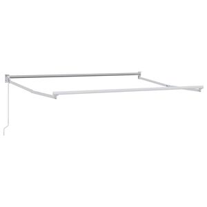 vidaXL Cadru pentru cort retractabil manual Alb 2,5 x 2 m Aluminiu