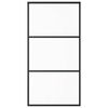 vidaXL Ușă glisantă, negru, 102x205 cm, sticlă ESG și aluminiu