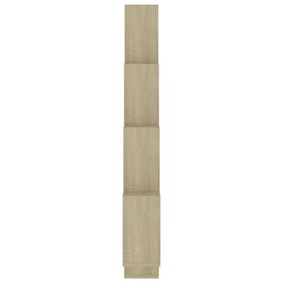 vidaXL Raft de perete cub, stejar sonoma, 90x15x119 cm, PAL