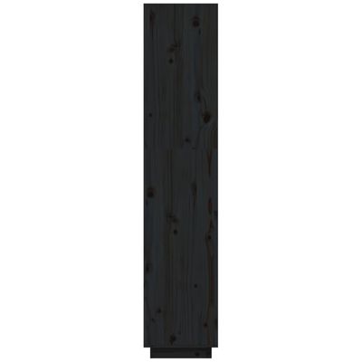 vidaXL Bibliotecă/Separator cameră negru 40x35x167 cm lemn masiv pin